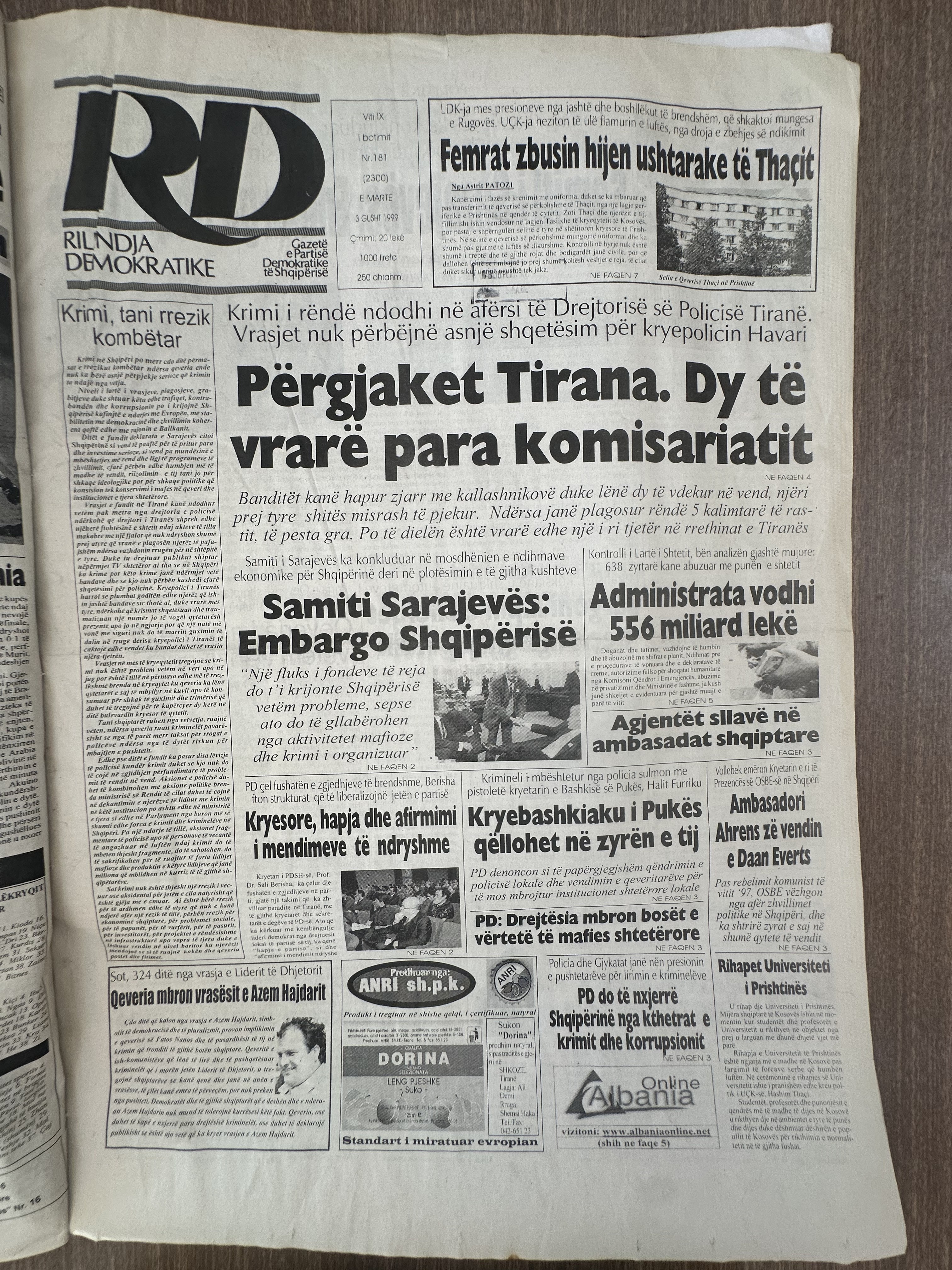 Rilindja Demokratike 1999-08-03